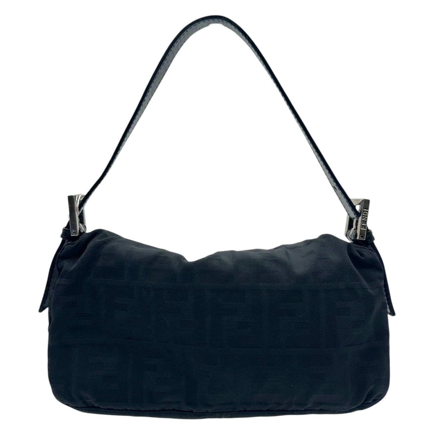 Fendi Black Nylon Zucca Monogram Baguette Bag - Outfit Repeater
