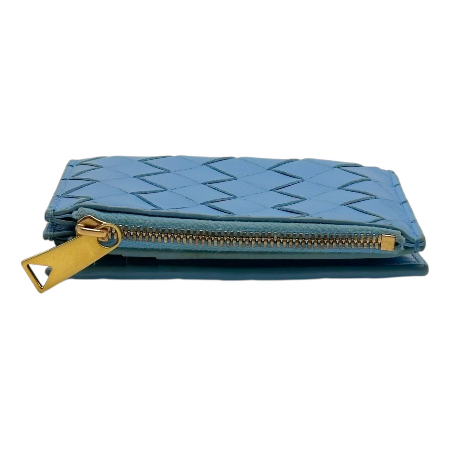 Bottega Veneta Light Blue Leather Bi-fold Wallet - Outfit Repeater