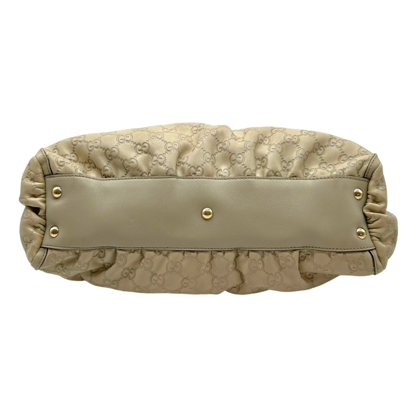 Gucci Ivory Guccissima Monogram East West Abby Shoulder Bag