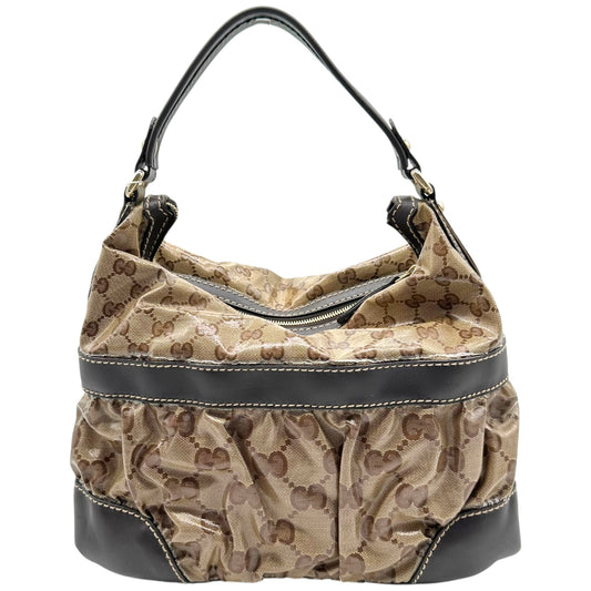 Gucci Coated Monogram Canvas Mini Hobo Bag