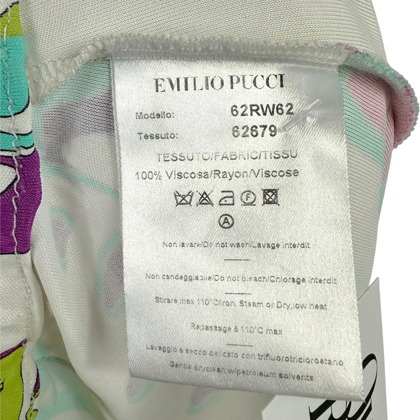 Emilio Pucci Turquoise & Pink Printed Midi Skirt