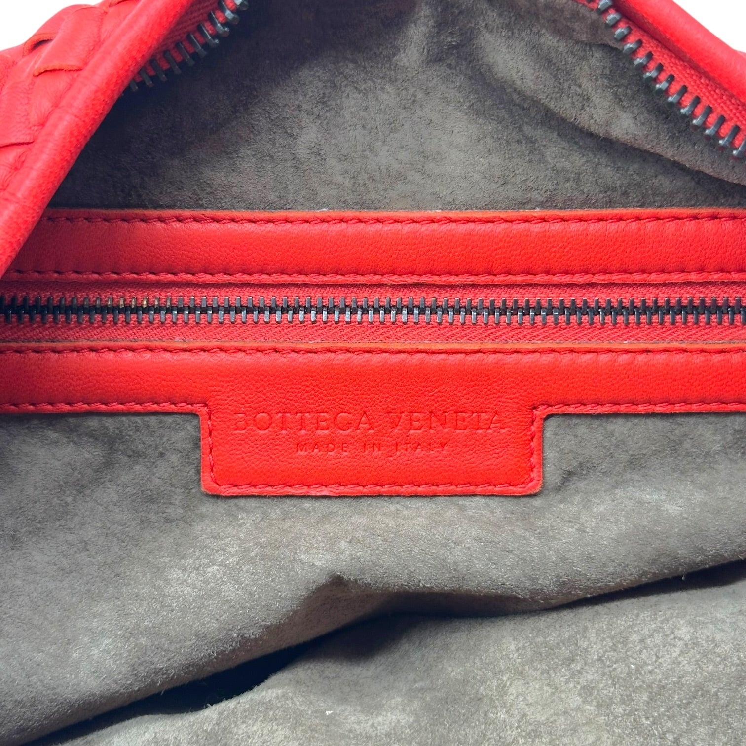 Bottega Veneta Orange Woven Leather Small Hobo Bag
