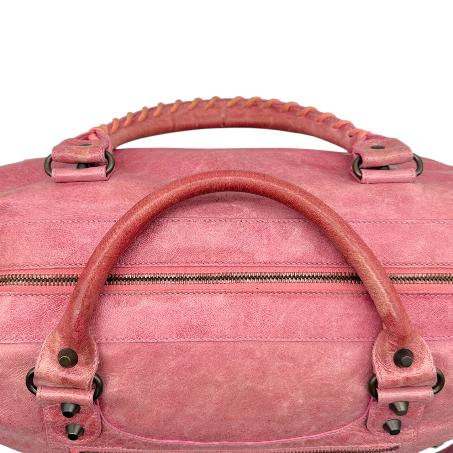 Balenciaga Pink Lambskin City Twiggy 2-Way Bag - Outfit Repeater