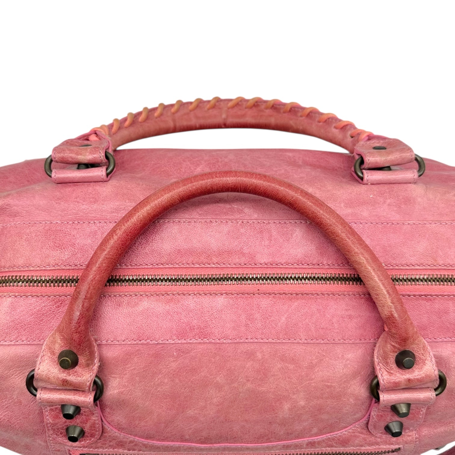 Balenciaga Pink Lambskin City Twiggy 2-Way Bag - Outfit Repeater
