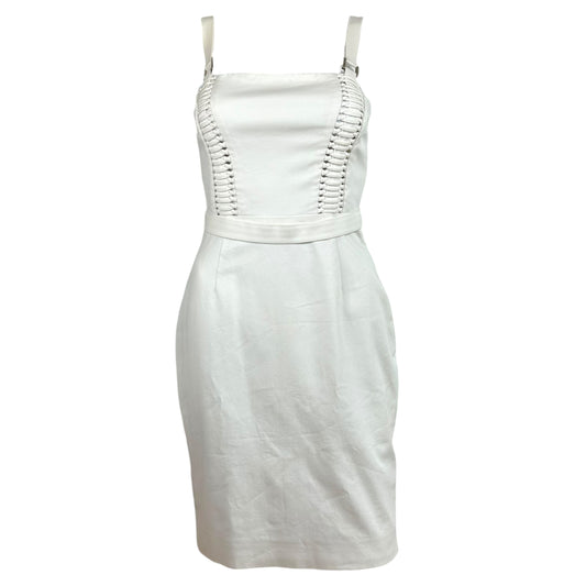 Gianni Versace White Lace Up Bustier Mini Dress