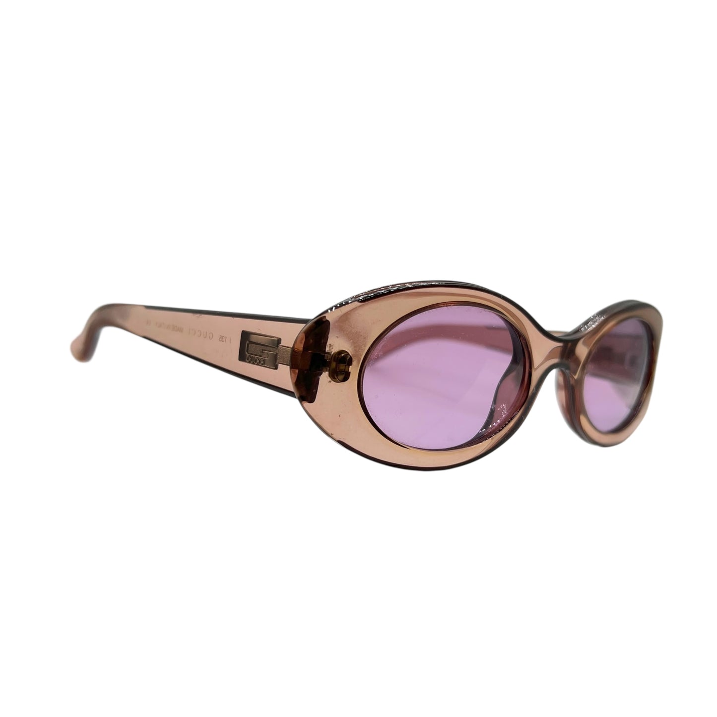 Gucci 2430 90's Purple & Brown Oval Sunglasses
