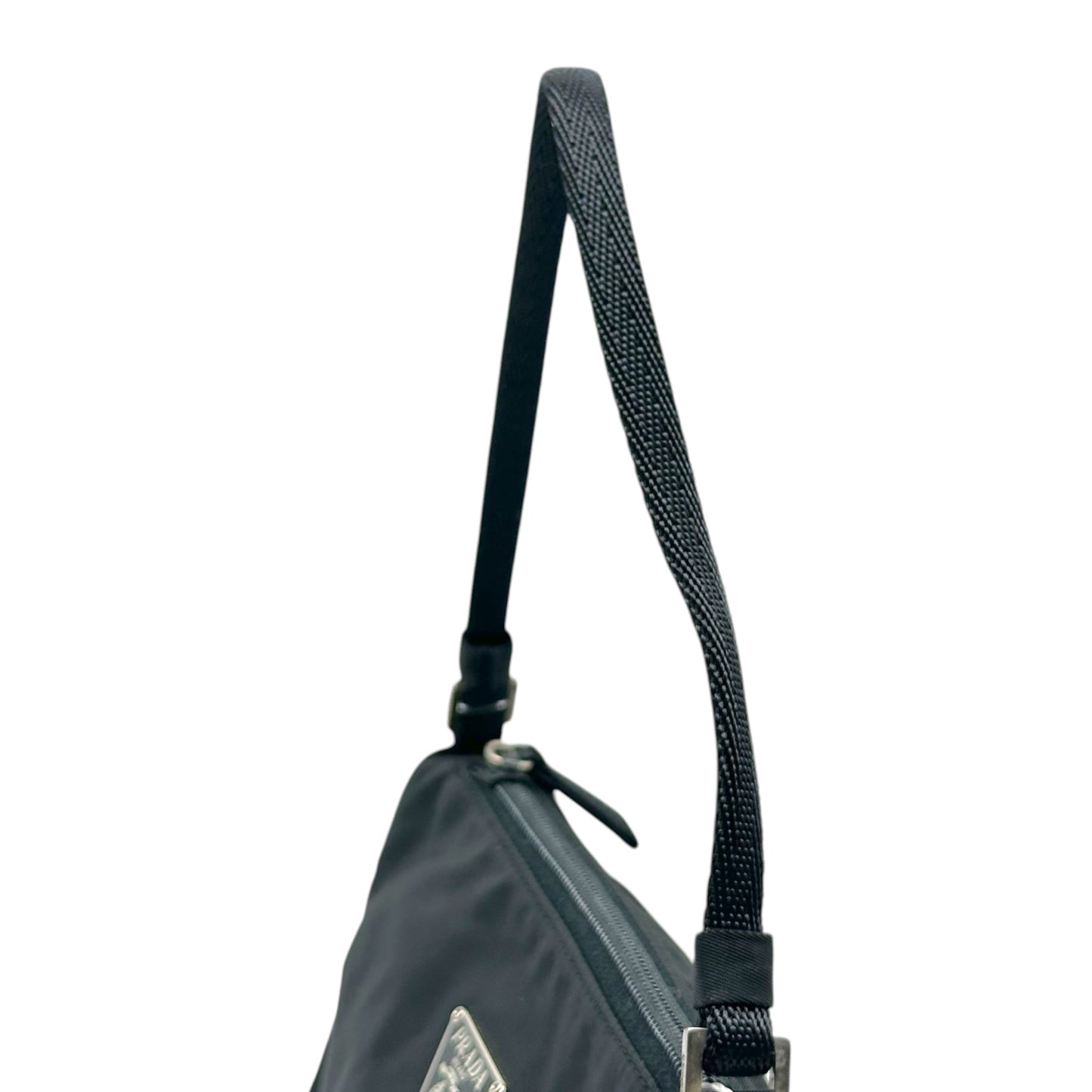 Prada Black Nylon Mini Pochette Bag