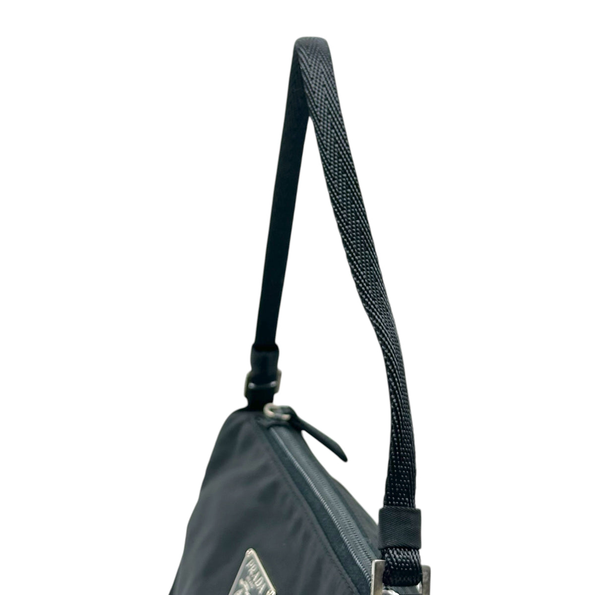 Prada Black Nylon Mini Pochette Bag