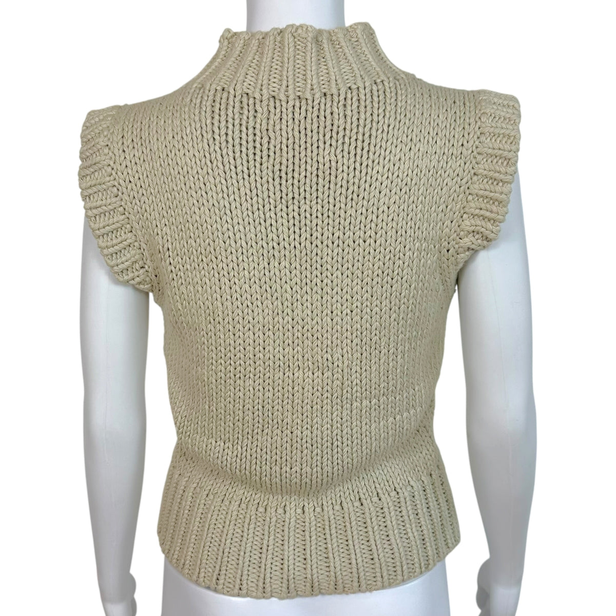 Bottega Veneta Beige Knit Sleeveless Sweater Vest