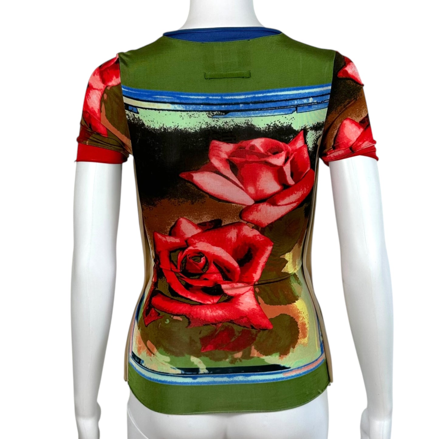 Jean Paul Gaultier Iconic Rose Print T-Shirt