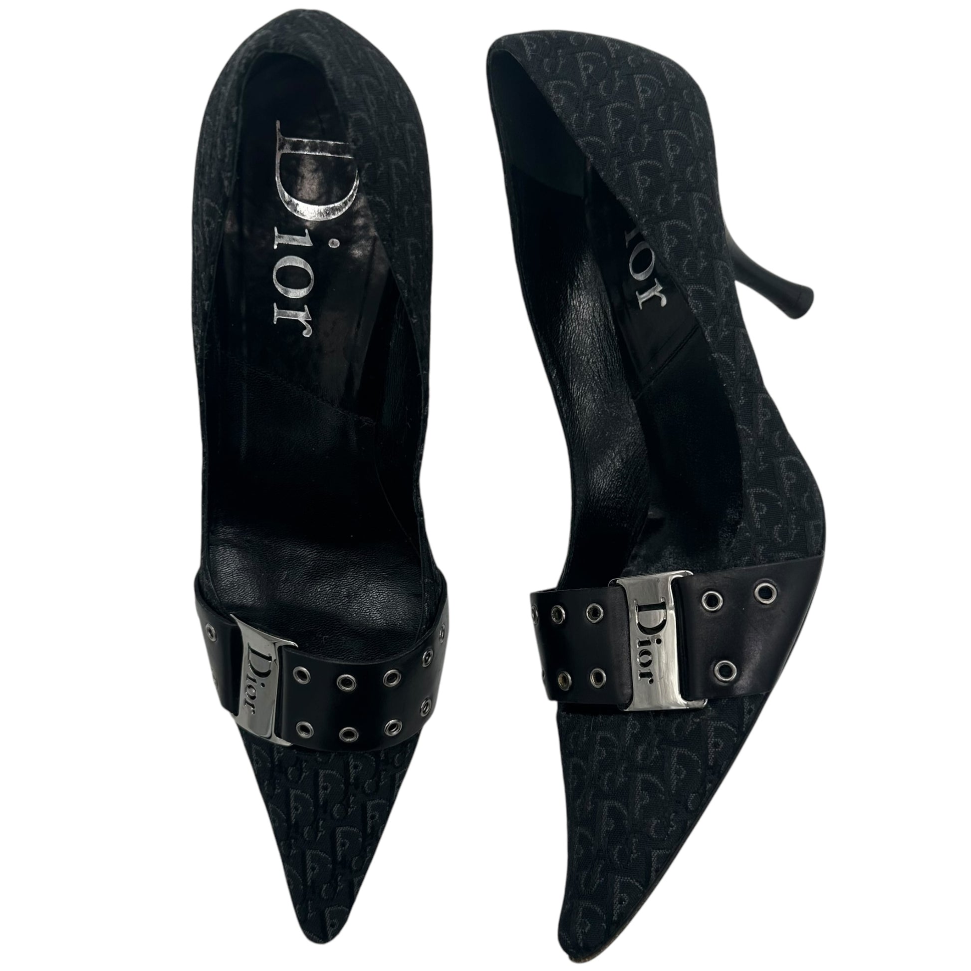 Christian Dior Street Chic Black Monogram Heels - Outfit Repeater