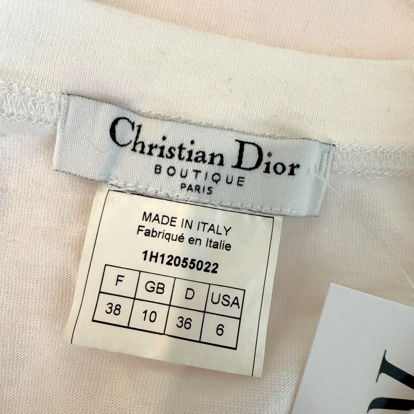 Christian Dior F/W 2001 White & Neon Orange CD Smiley Face T-Shirt