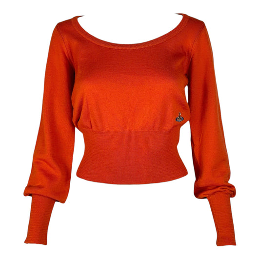 Vivienne Westwood Red Label Red Knit Cropped Sweater