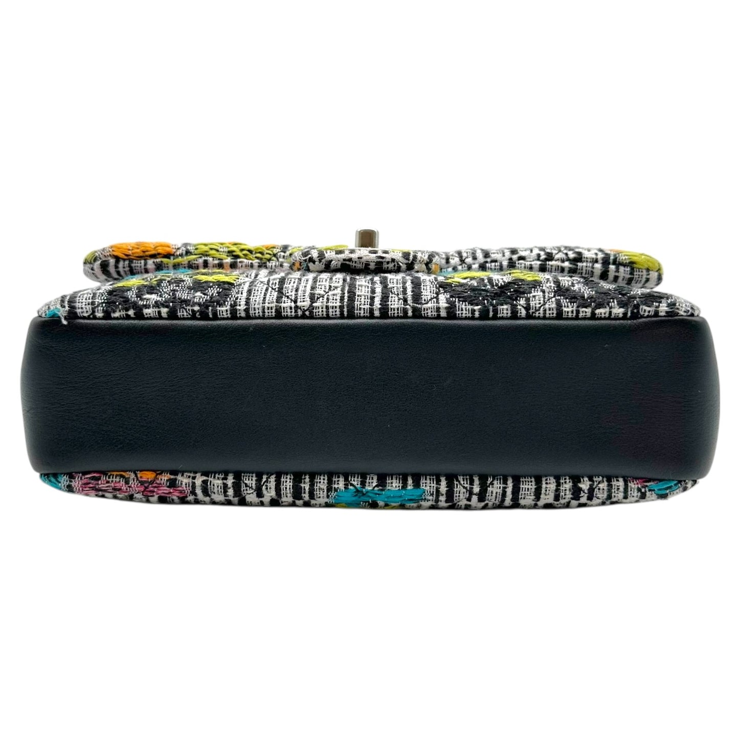 Chanel Multicolor Tweed Logo Medium Flap Bag 2015-16