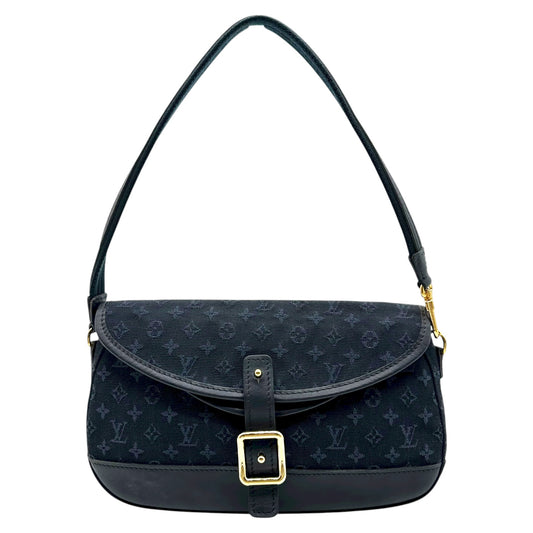 Louis Vuitton Navy Blue Lin Monogram Mini Marjorie Pochette Bag