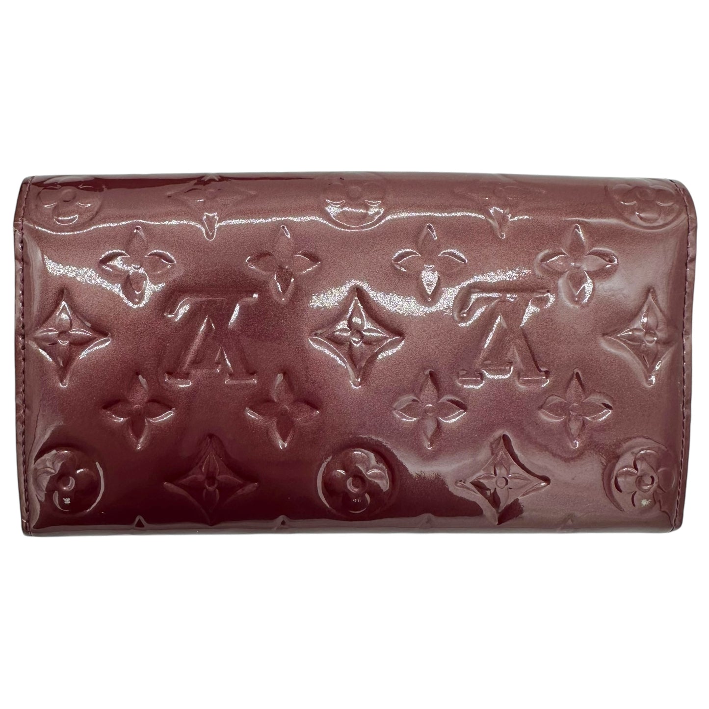 Louis Vuitton Burgundy Vernis Monogram Long Wallet