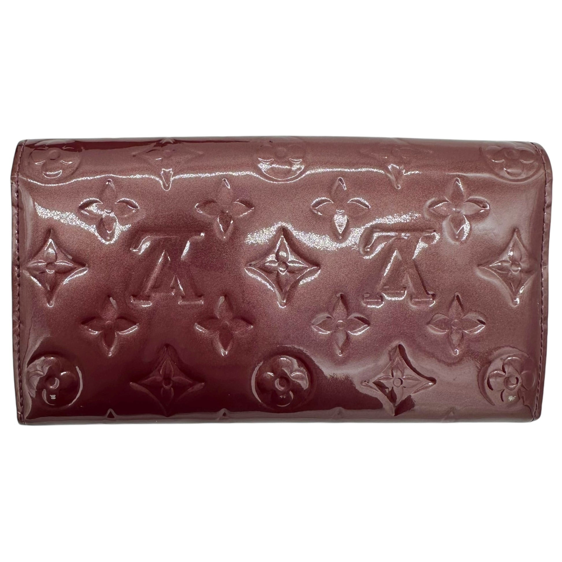 Louis Vuitton Burgundy Vernis Monogram Long Wallet