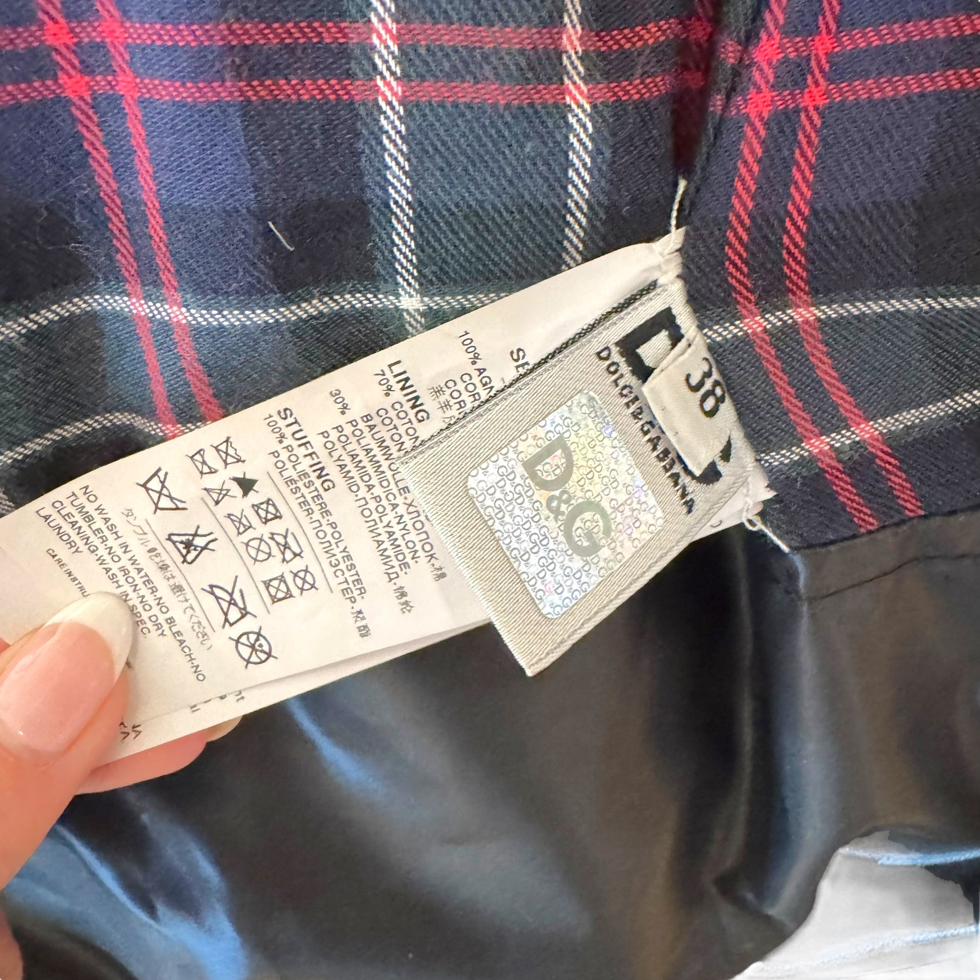 D&G Dolce & Gabbana Black Lambskin Leather Puffer Coat - Outfit Repeater