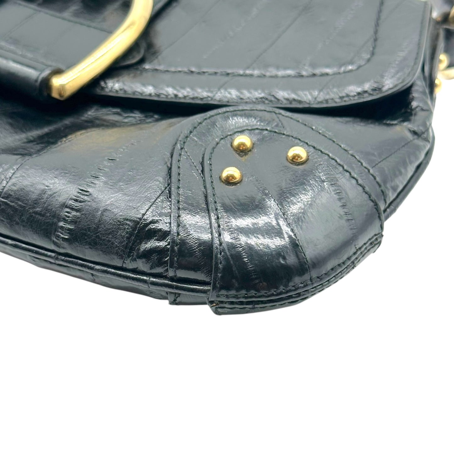 Dolce & Gabbana Black Eel Skin Shoulder Bag