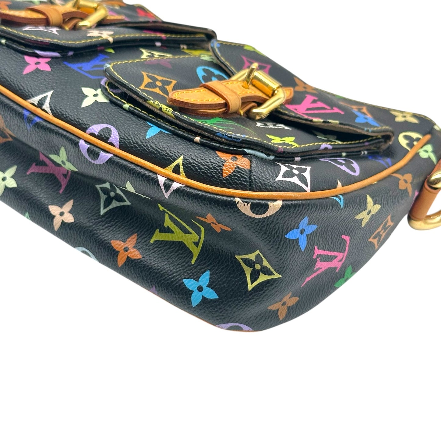 Louis Vuitton Shoulder Bag Black Multicolor Murakami Print