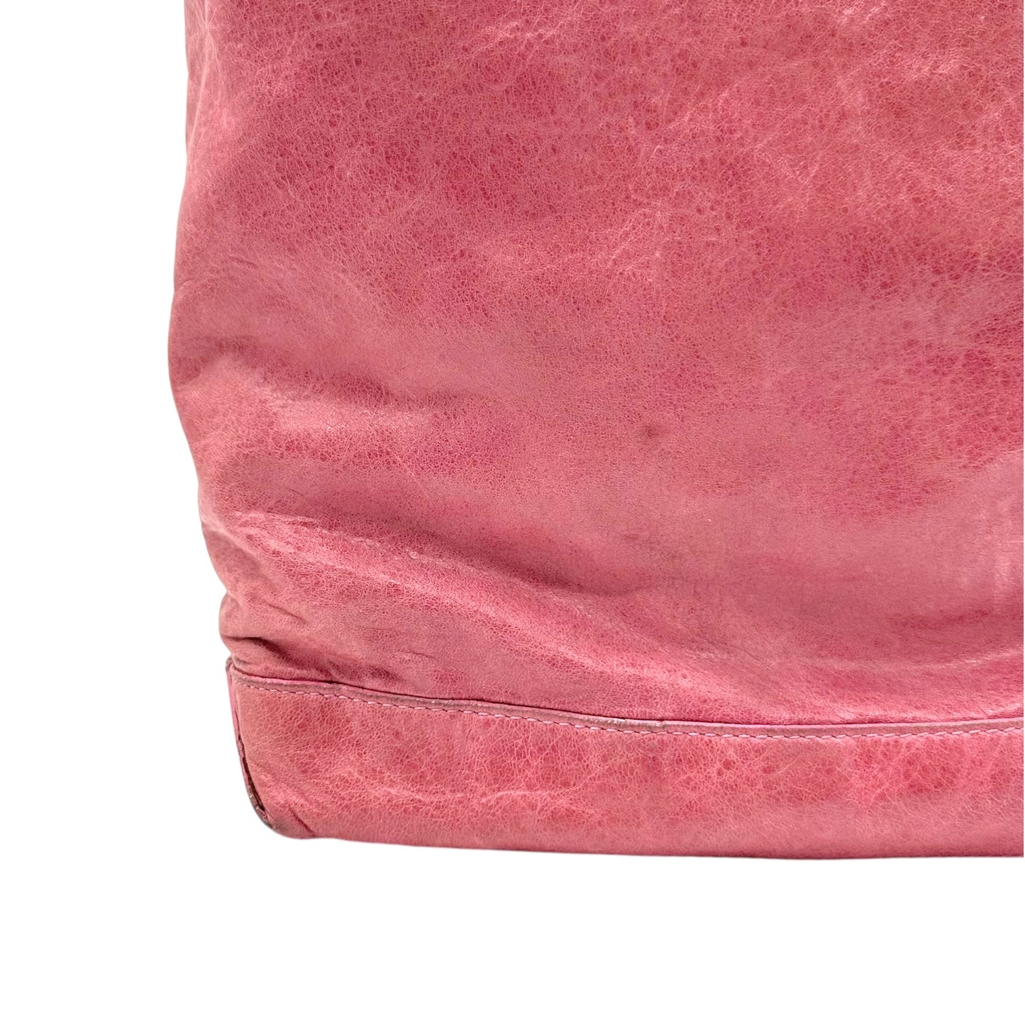 Balenciaga Pink Lambskin The Day City Hobo Bag