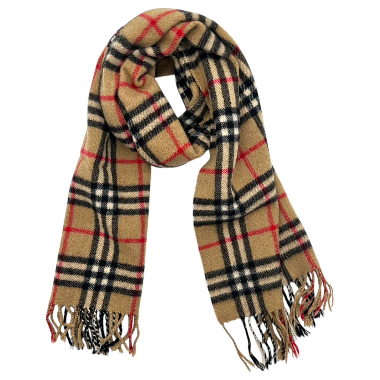 Burberry Classic Nova Check Plaid Cashmere Scarf
