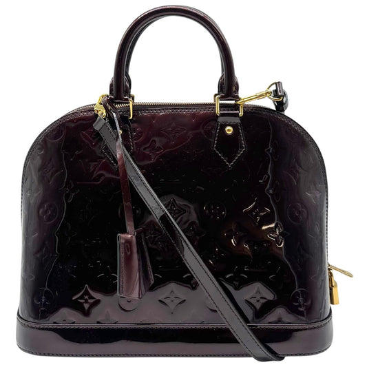 Louis Vuitton Burgundy Patent Vernis Alma PM Handbag