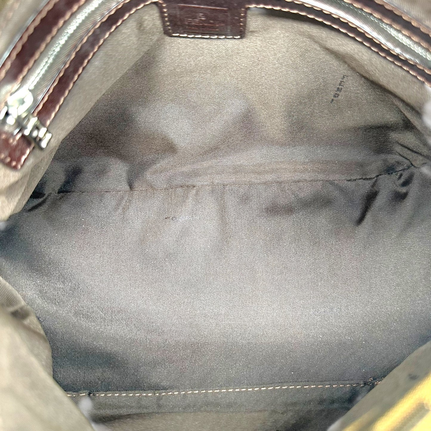 Fendi Brown Zucca Monogram Square Baguette Bag