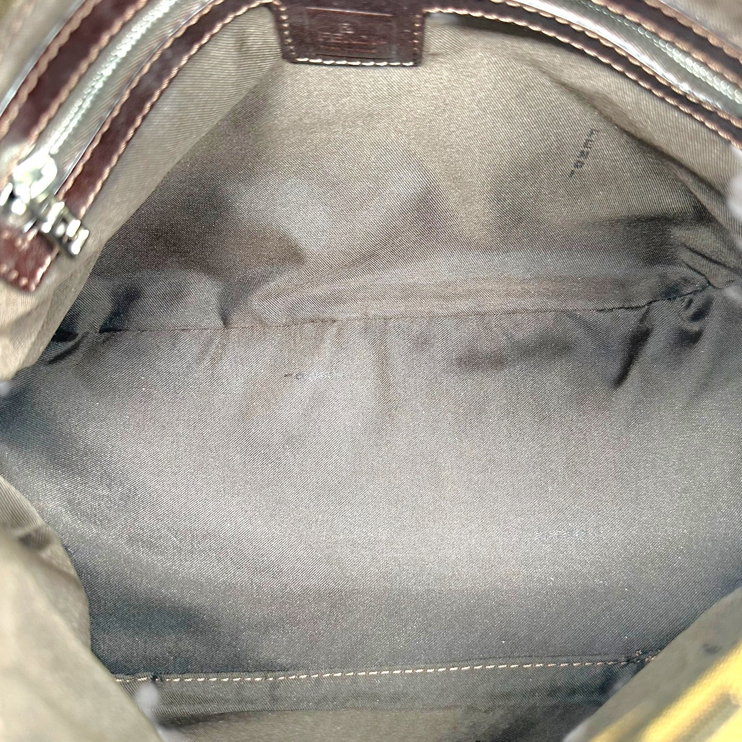 Fendi Brown Zucca Monogram Square Baguette Bag