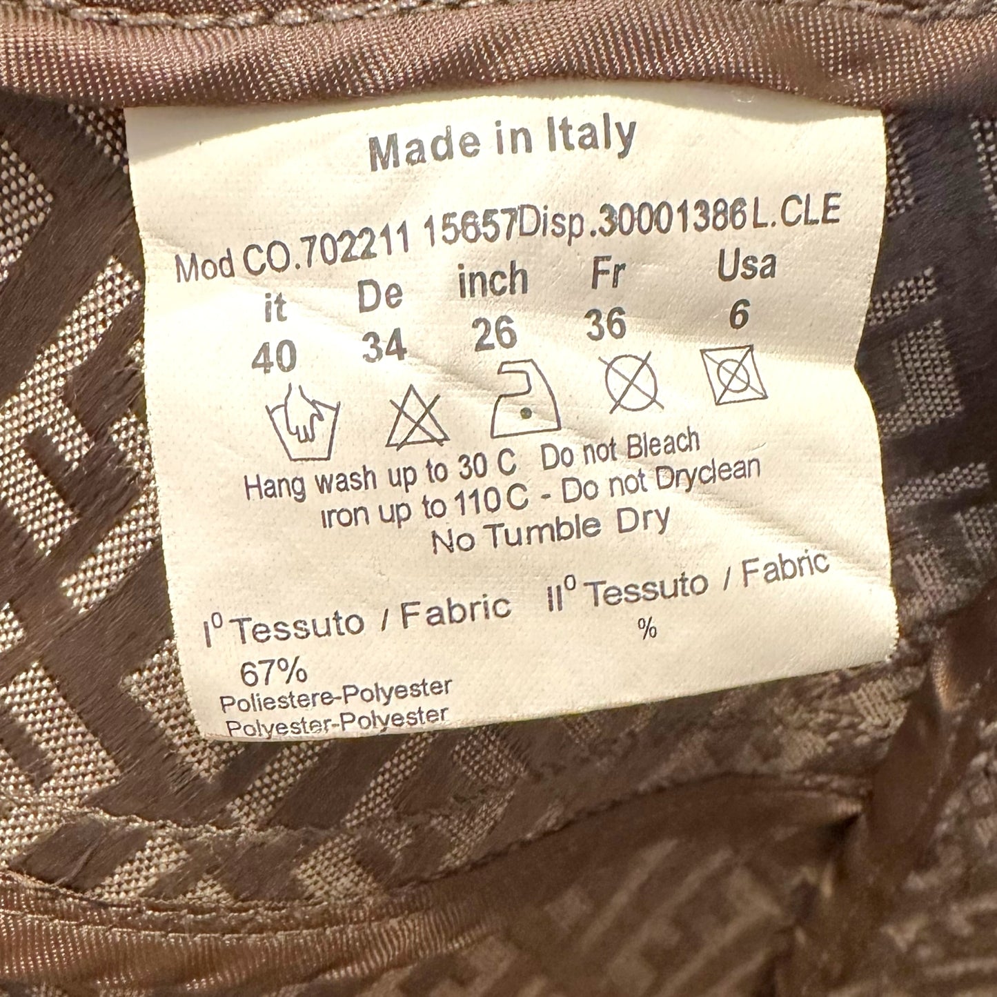 Fendi Brown Zucchino Monogram Print Jacket