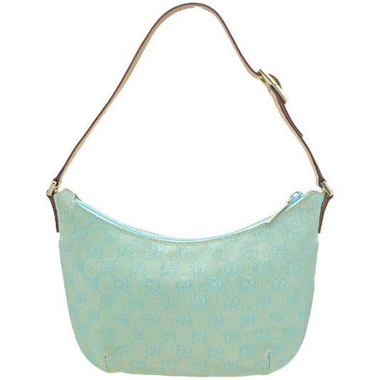 Gucci Light Blue & Gold Crescent Pochette Bag - Outfit Repeater