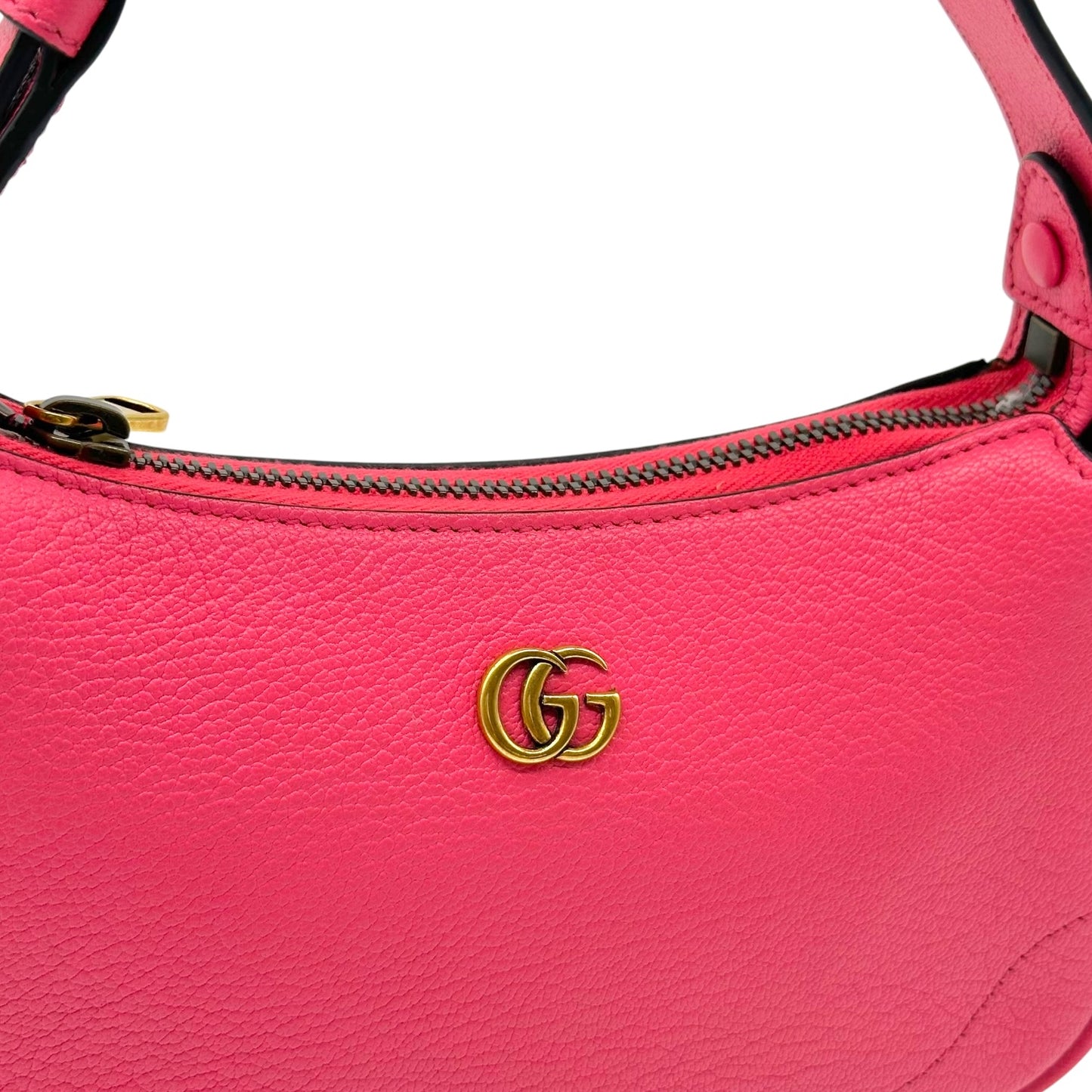 Gucci Pink Leather Mini Pochette Bag