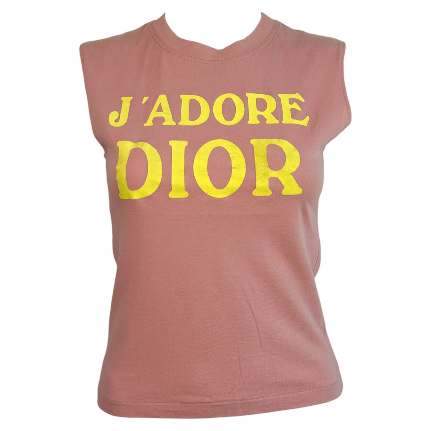 Christian Dior S/S 2002 Light Pink & Yellow J'Adore Dior Tank