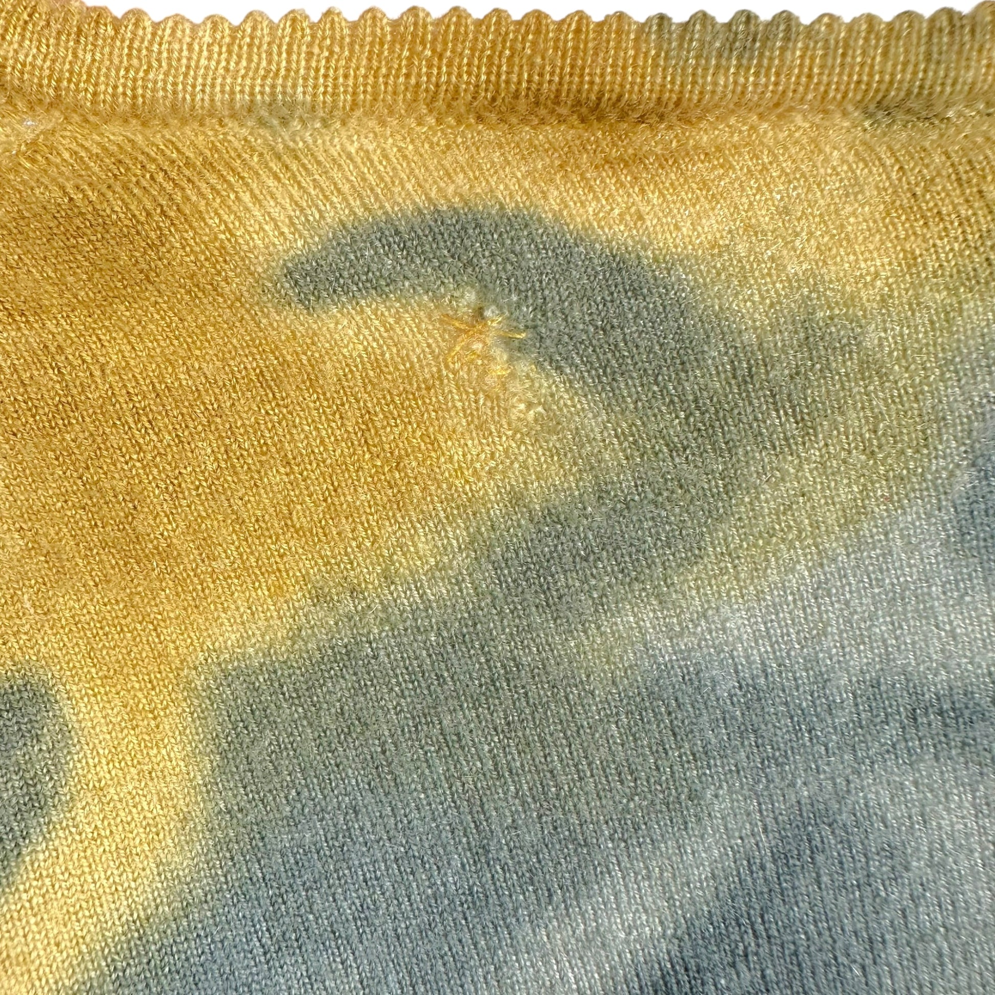John Galliano Tie-Dye Beaded Cami Cardigan Set Beige Blue