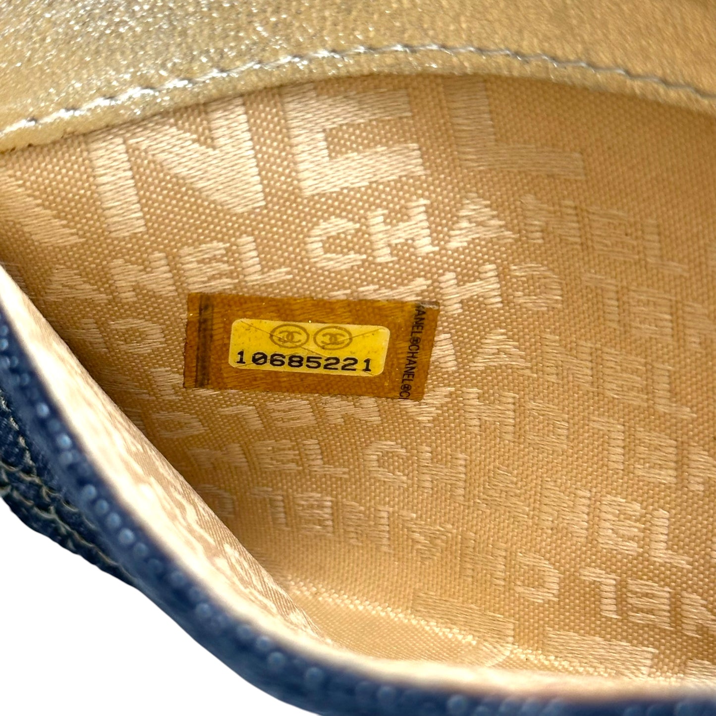 Chanel Denim Wallet With Logo