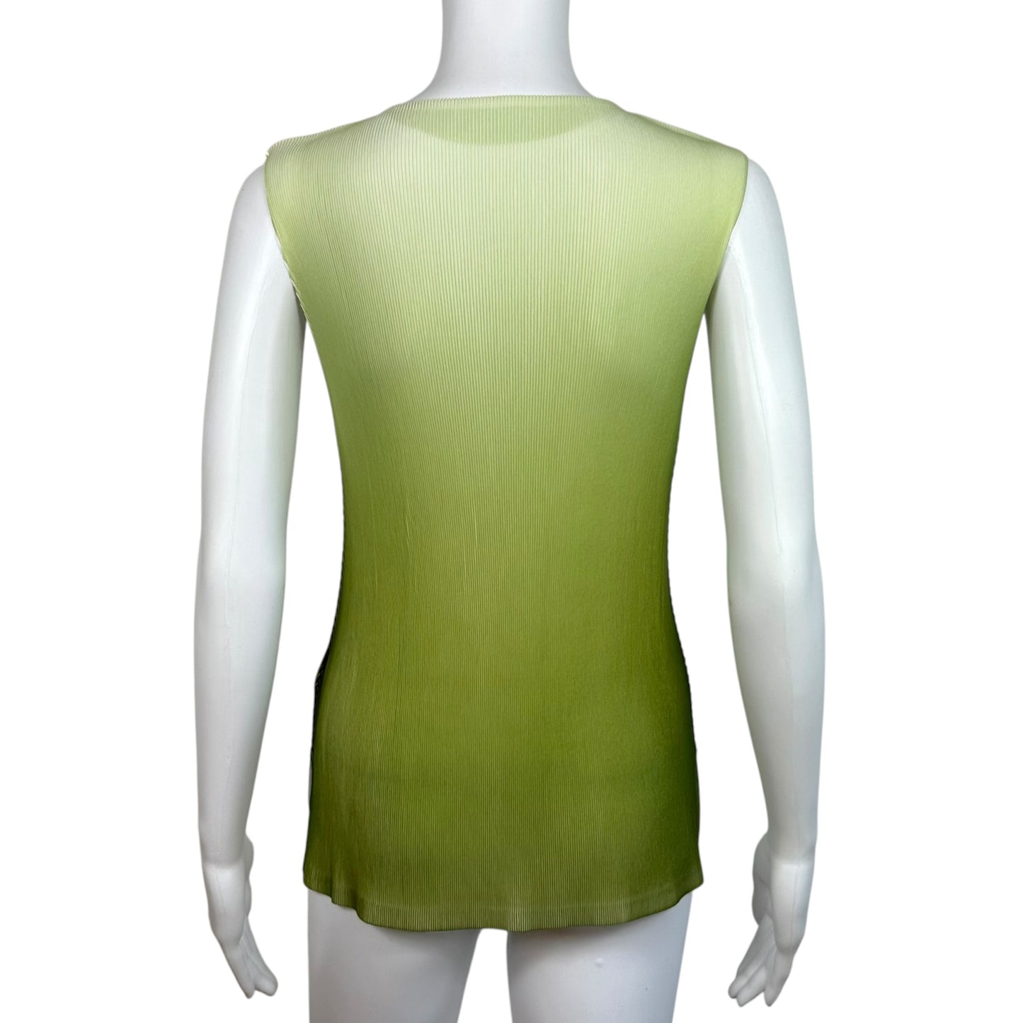 Issey Miyake Pleats Please Green Ombre Pleated Tank