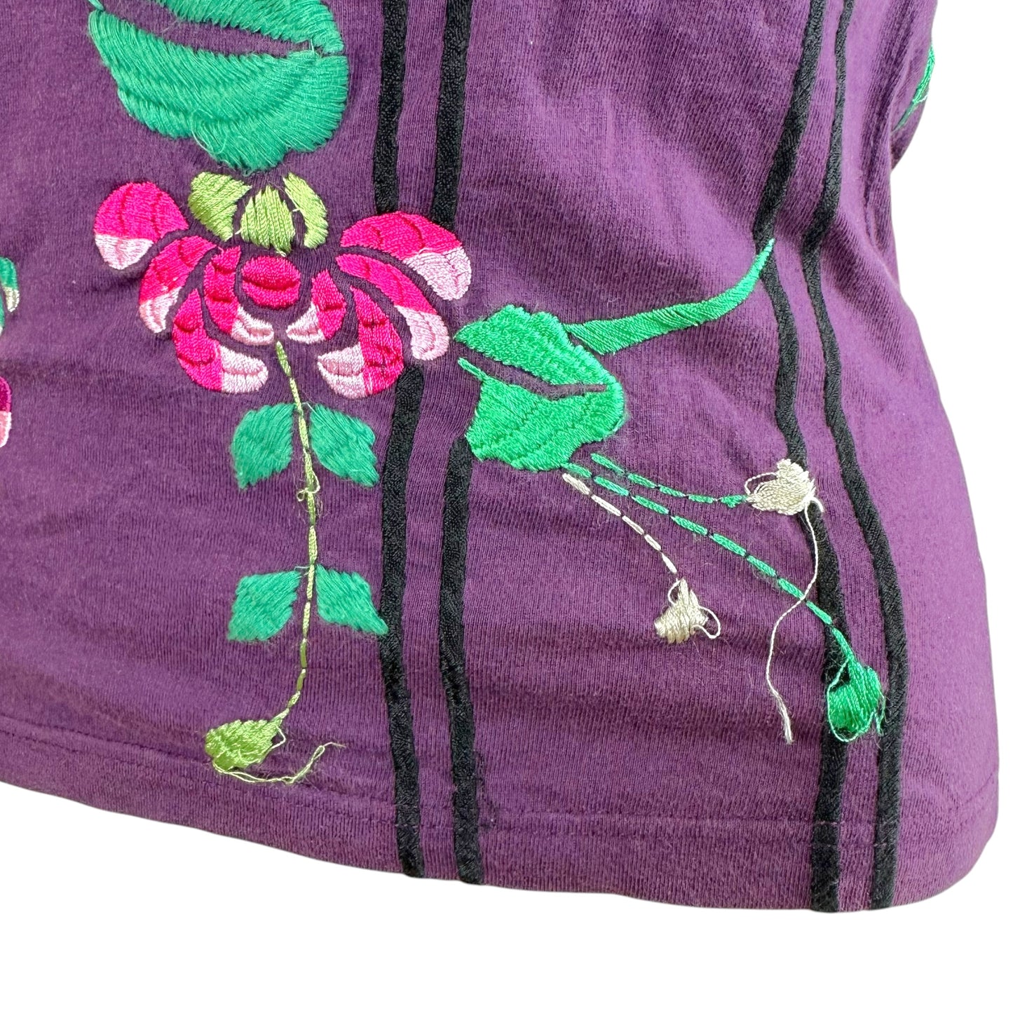 Christian Dior Purple Embroidered T-Shirt