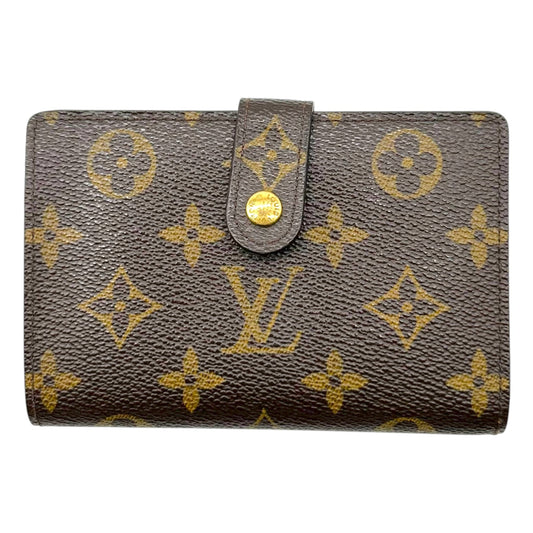 Louis Vuitton Monogram Kisslock Wallet Brown Tan
