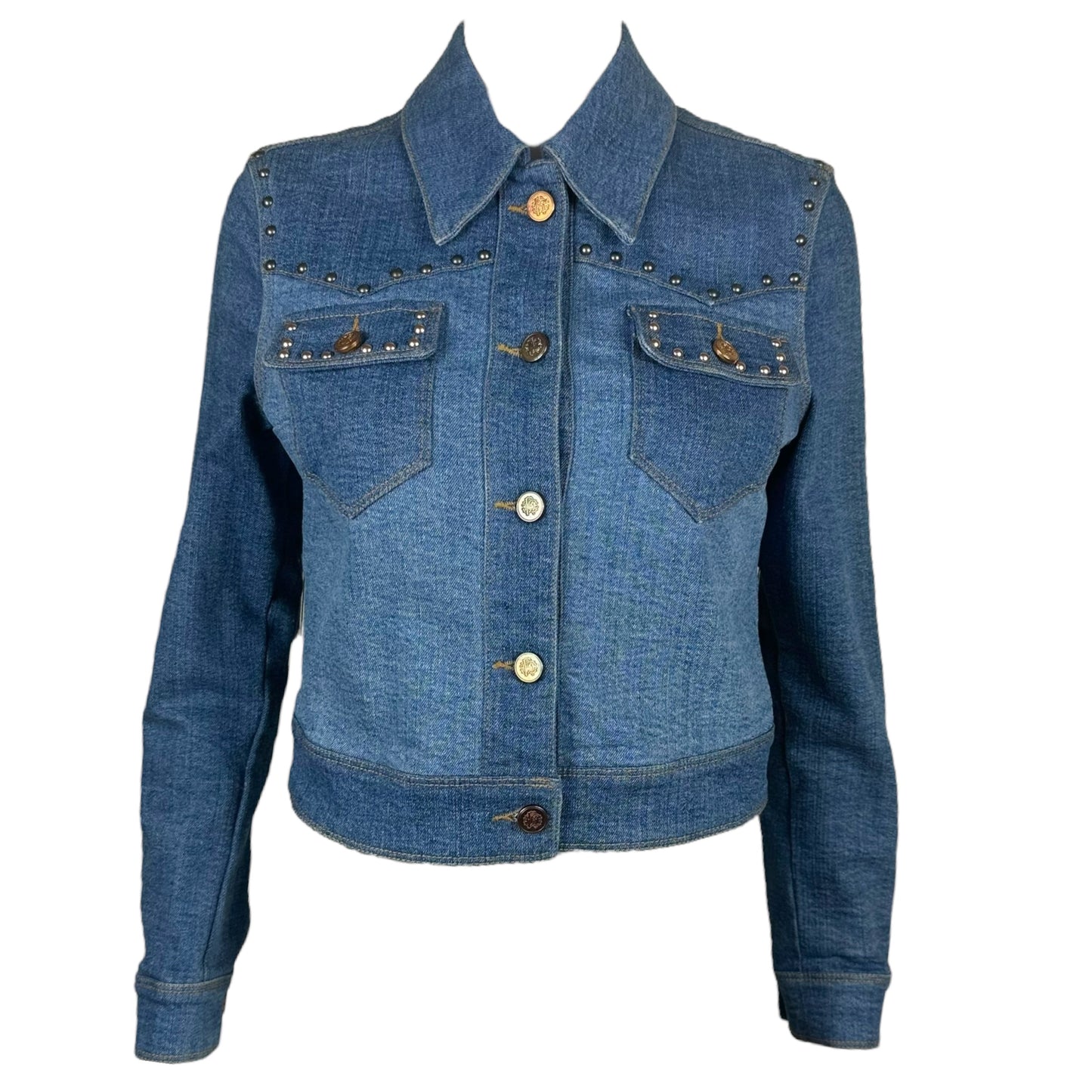 Roberto Cavalli Denim Jacket w/ Fringe Back - Outfit Repeater