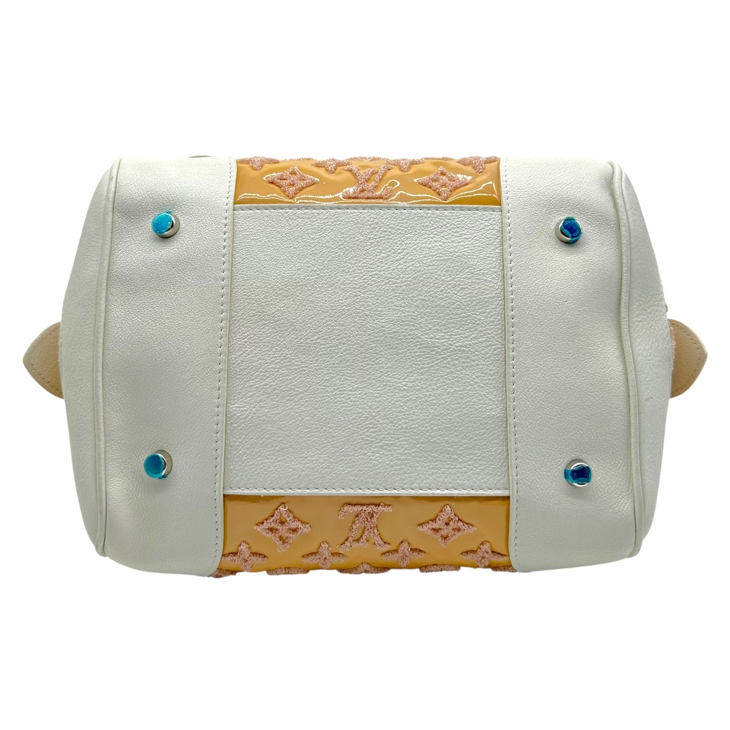 Louis Vuitton Yellow Leather & Terry Monogram Round Speedy 30 Bag