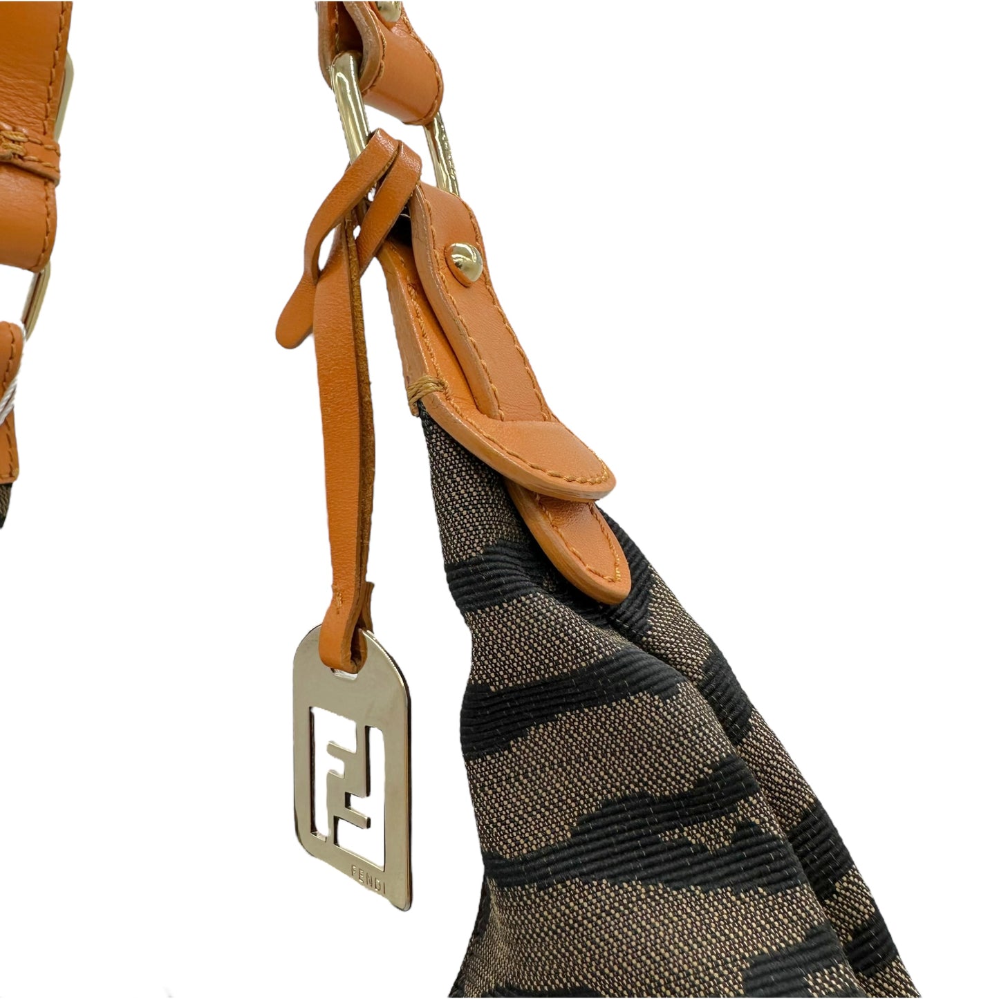 Fendi Zebra Print Crescent Canvas Shoulder Bag - Outfit Repeater