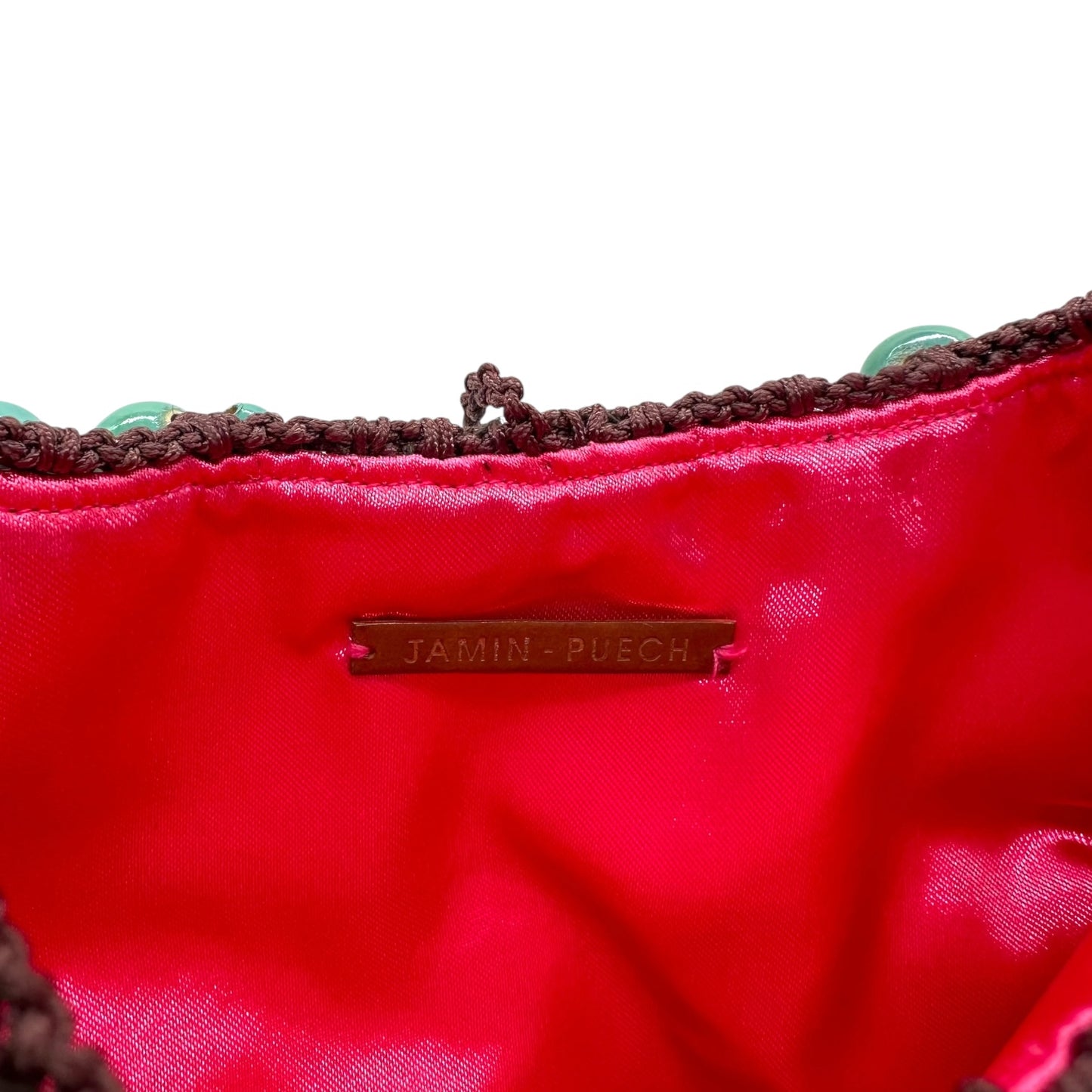 Jamin Puech Beaded Fringe Bag Burgundy Turquoise