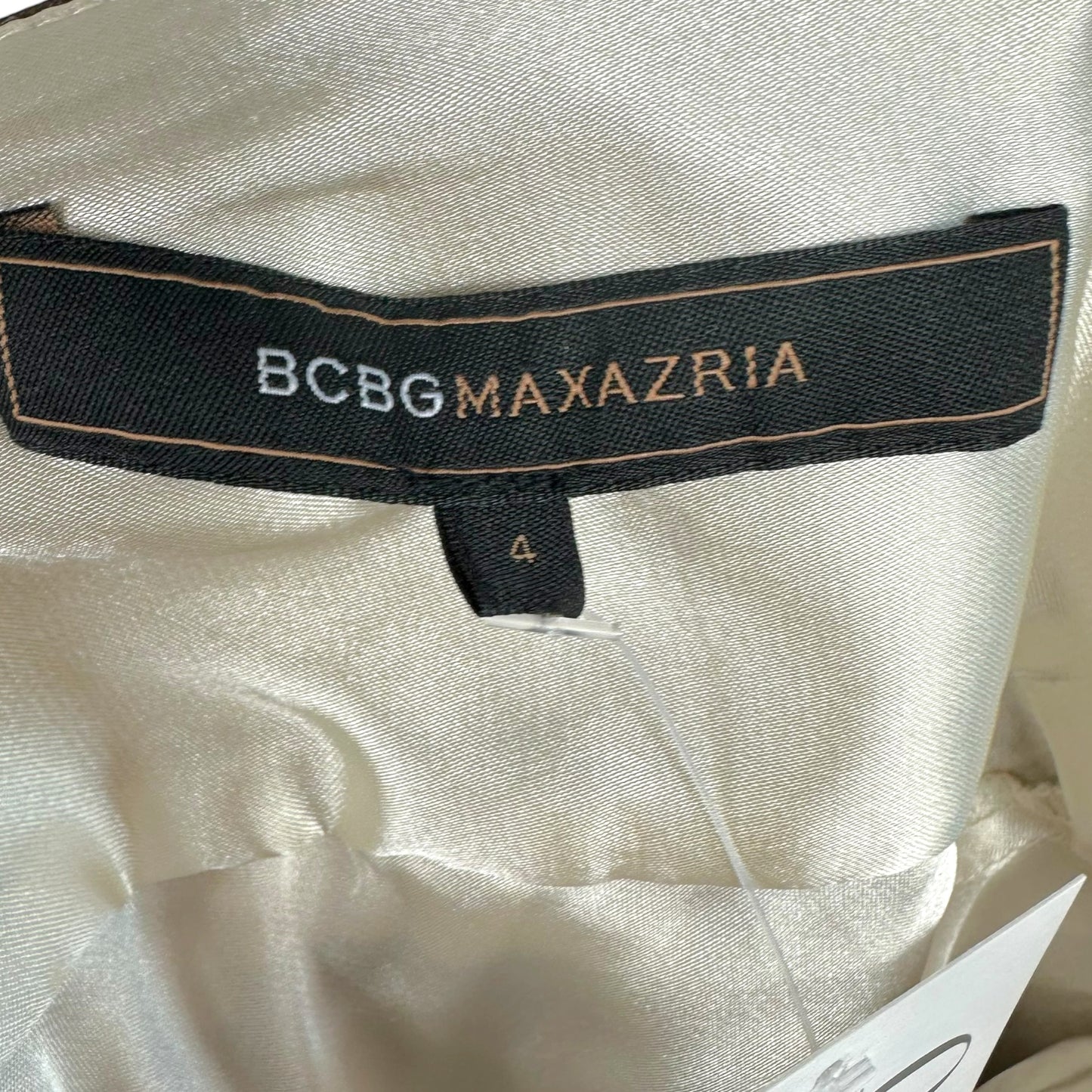BCBGMaxAzria Brown & Ivory Zebra Print Silk Halter Maxi Dress