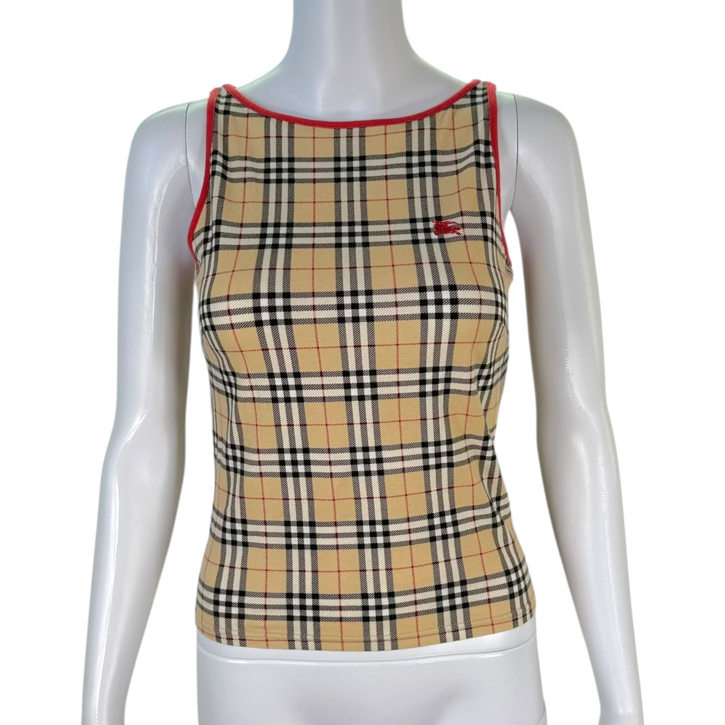 Burberry Blue Label Classic Nova Check Plaid Tank Top