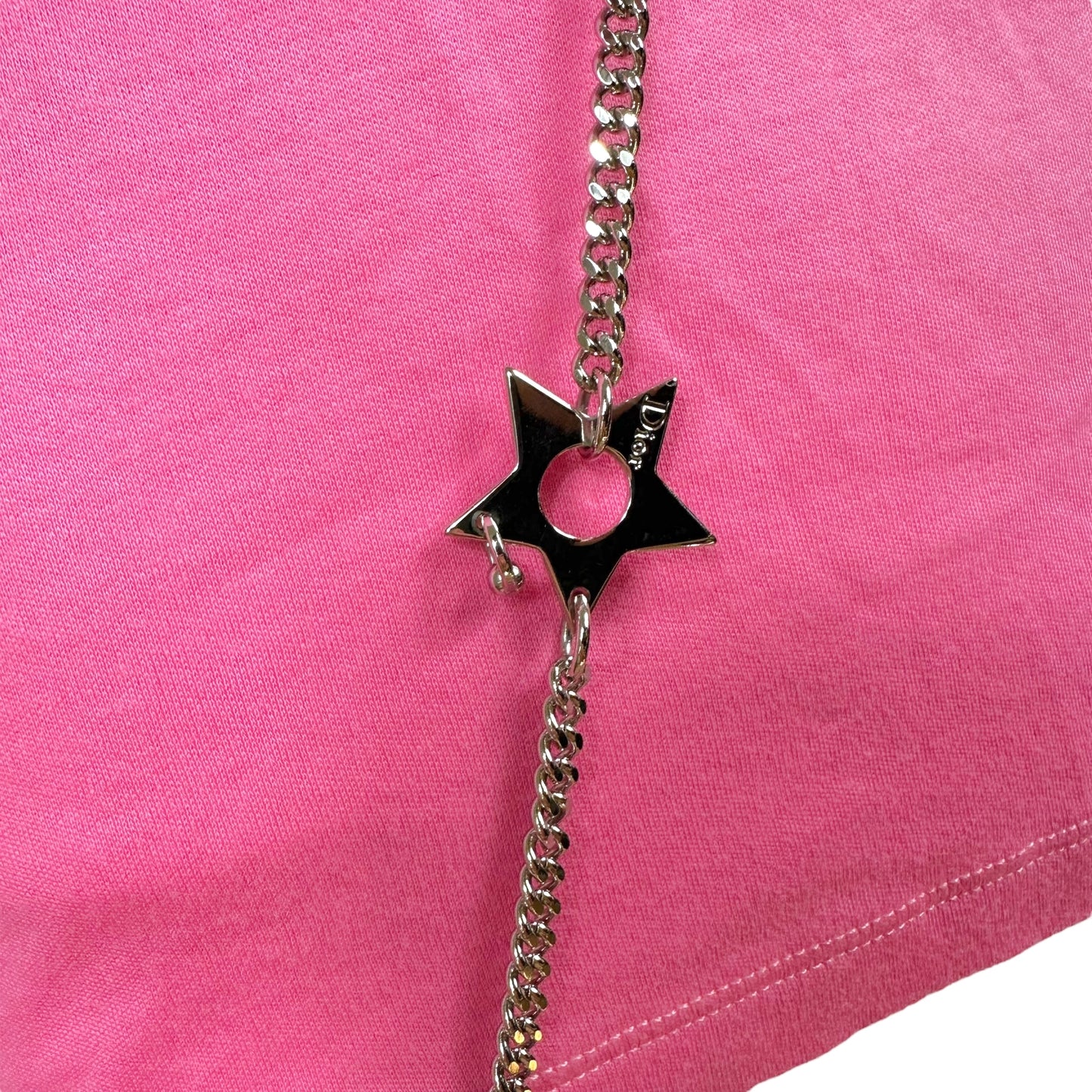 Christian Dior S/S 2004 Hardcore Pink Chain Embellished Tank