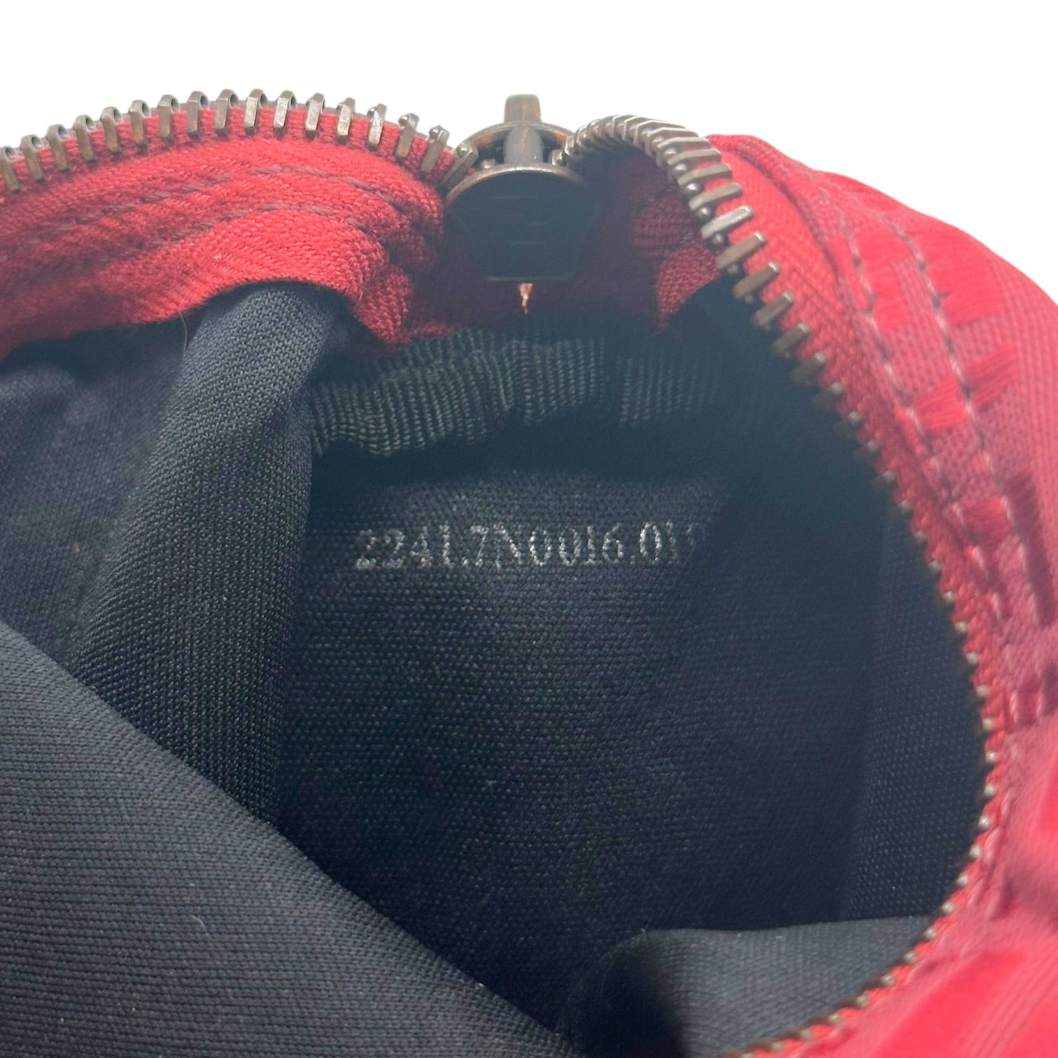 Fendi Mini Papillon Pochette Bag Red Zucchino Monogram