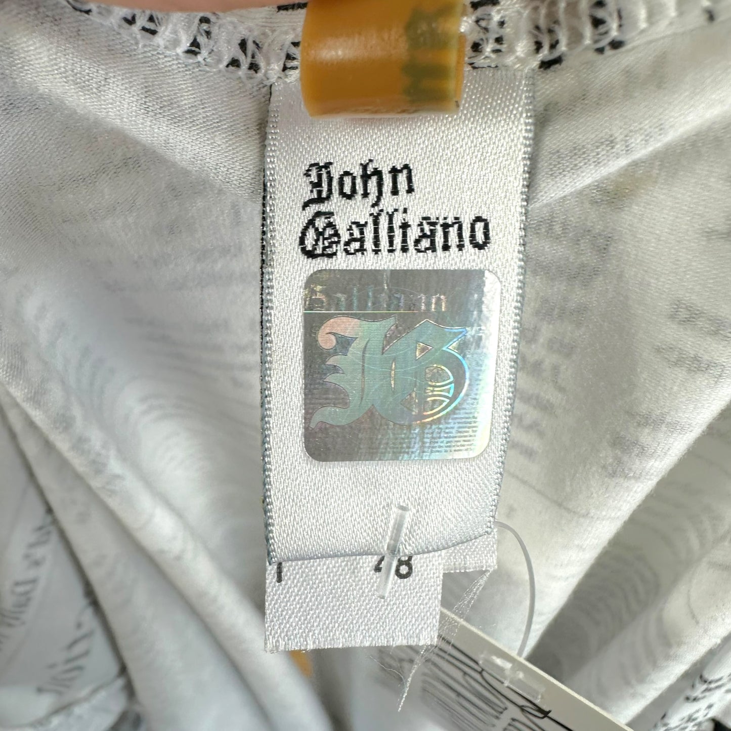 John Galliano White & Black Gazette Newsprint T-Shirt