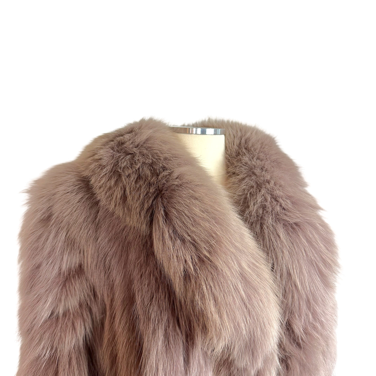 Saga Fox Fox Fur Coat Dusty Light Purple 1990s Vintage
