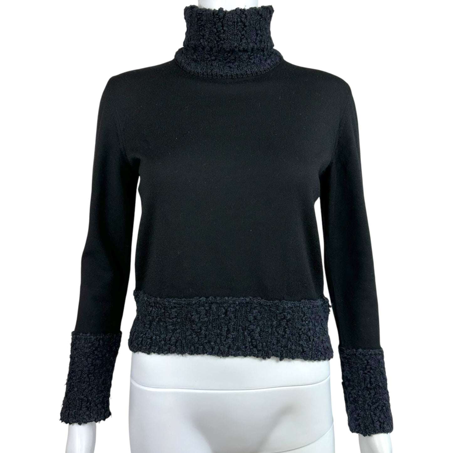 Christian Dior F/W 2001 Black Knit Turtleneck Sweater