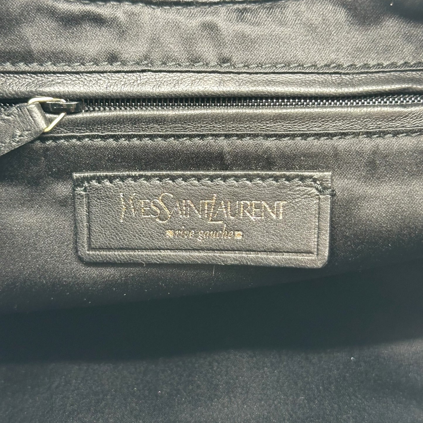 Yves Saint Laurent Small Hobo Bag Black Canvas Velvet